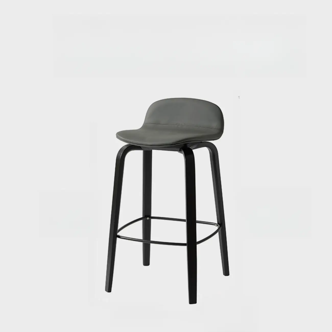 Minimalist Wooden Bar Stools with Footrest for Kitchen Image - 21 | homeyfad