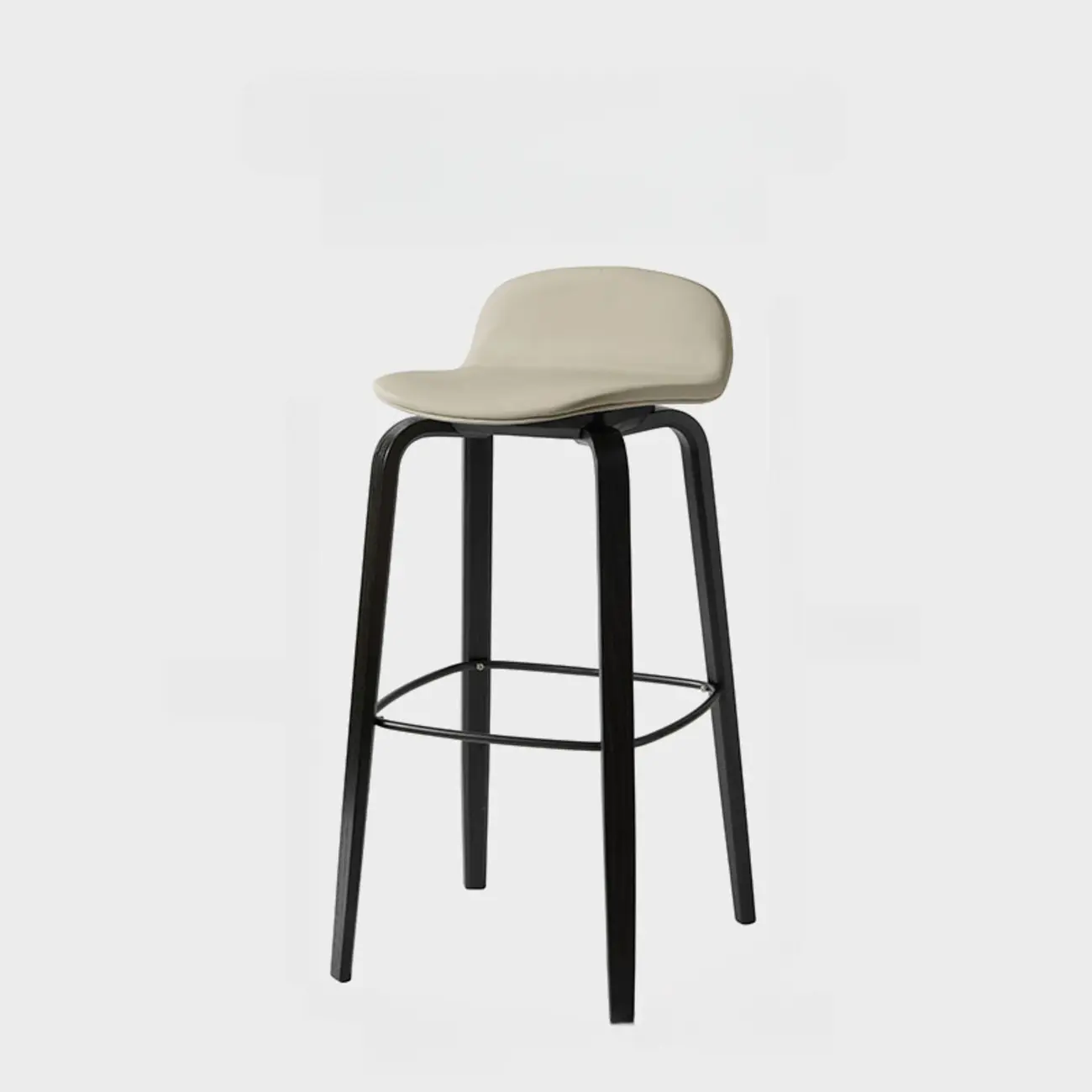 Minimalist Wooden Bar Stools with Footrest for Kitchen Image - 31 | homeyfad