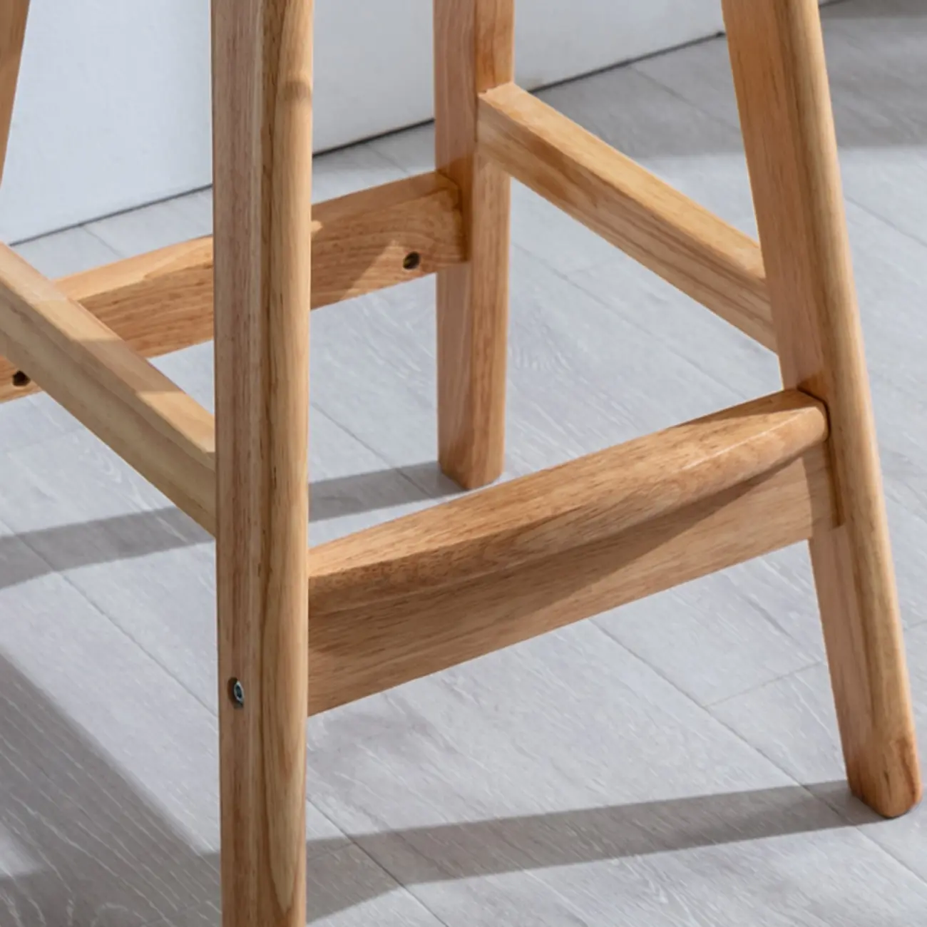 Contemporary Transparent Polymer Bar Stools with Wooden Legs Image - 15 | homeyfad