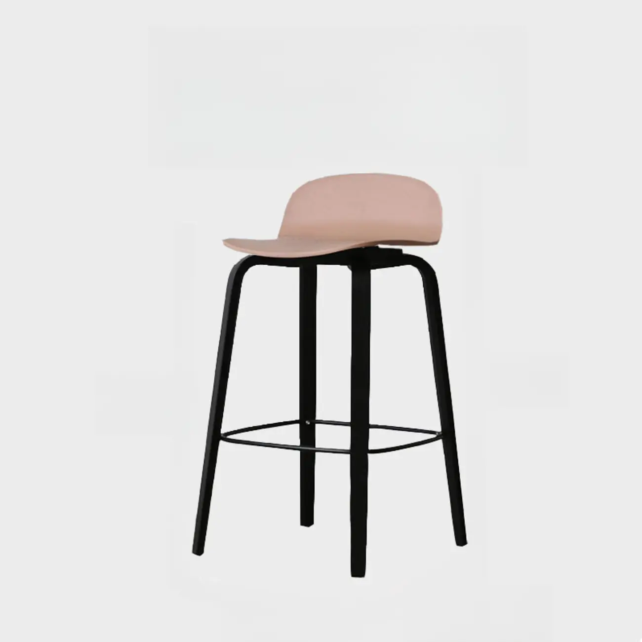 Minimalist Wooden Bar Stools with Footrest for Kitchen Image - 48 | homeyfad