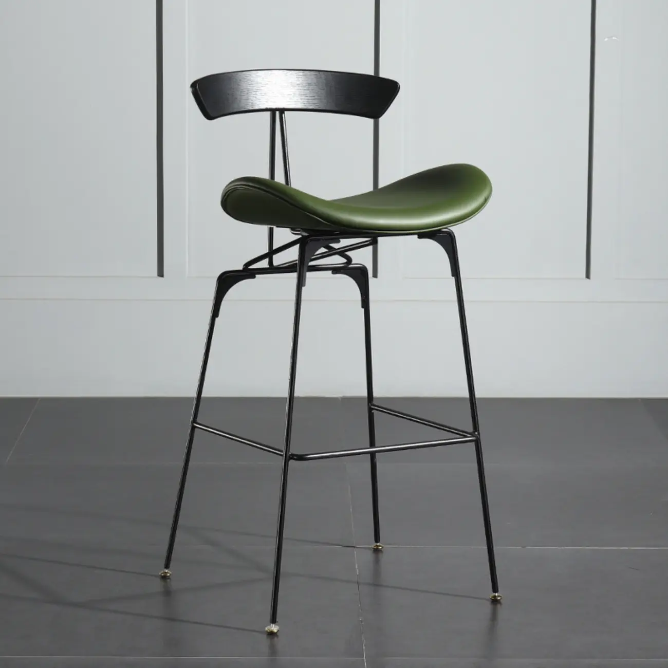 Modern Saddle Genuine Leather Low Back Bar Stool Image - 24 | homeyfad