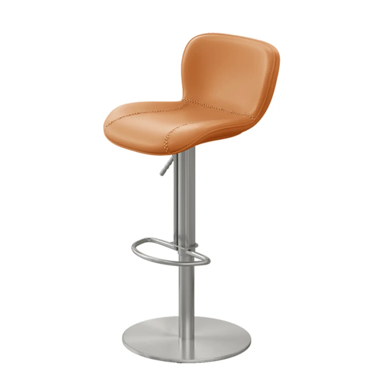 Modern Adjustable Leather Bar Stools Footrest for Kitchen Image - 5 | homeyfad