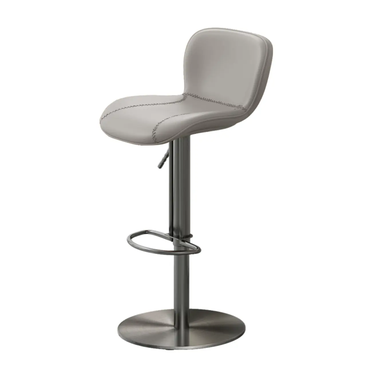 Modern Adjustable Leather Bar Stools Footrest for Kitchen Image - 7 | homeyfad