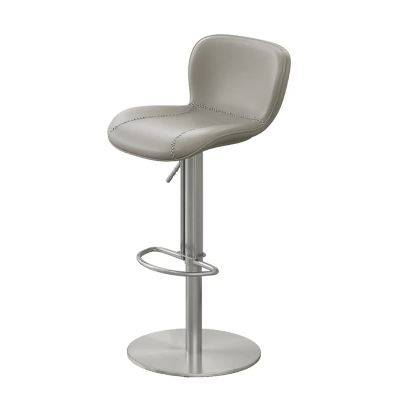 Modern Adjustable Leather Bar Stools Footrest for Kitchen Image - 8 | homeyfad