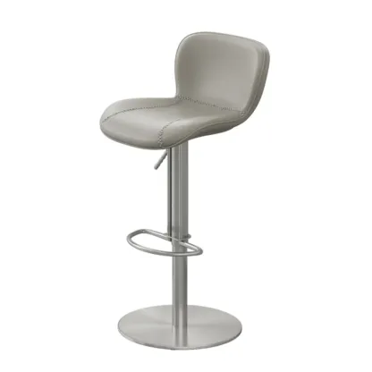 Modern Adjustable Leather Bar Stools Footrest for Kitchen Image - 8