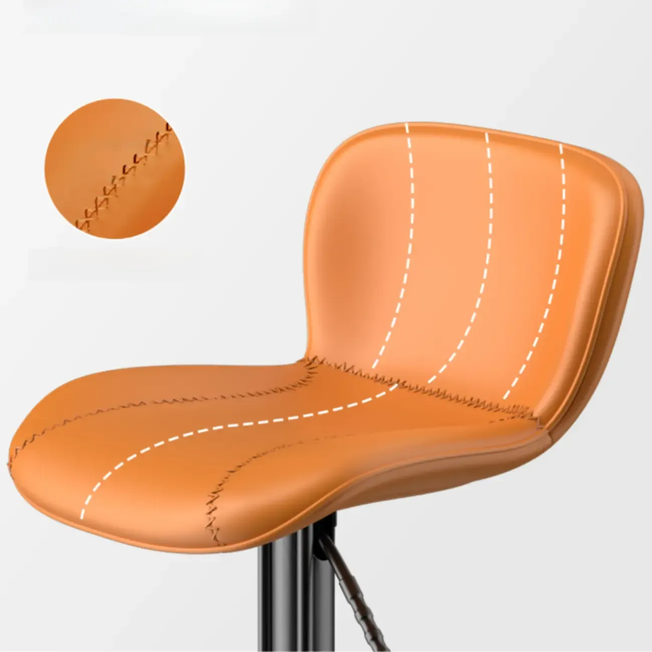 Modern Adjustable Leather Bar Stools Footrest for Kitchen Image - 13