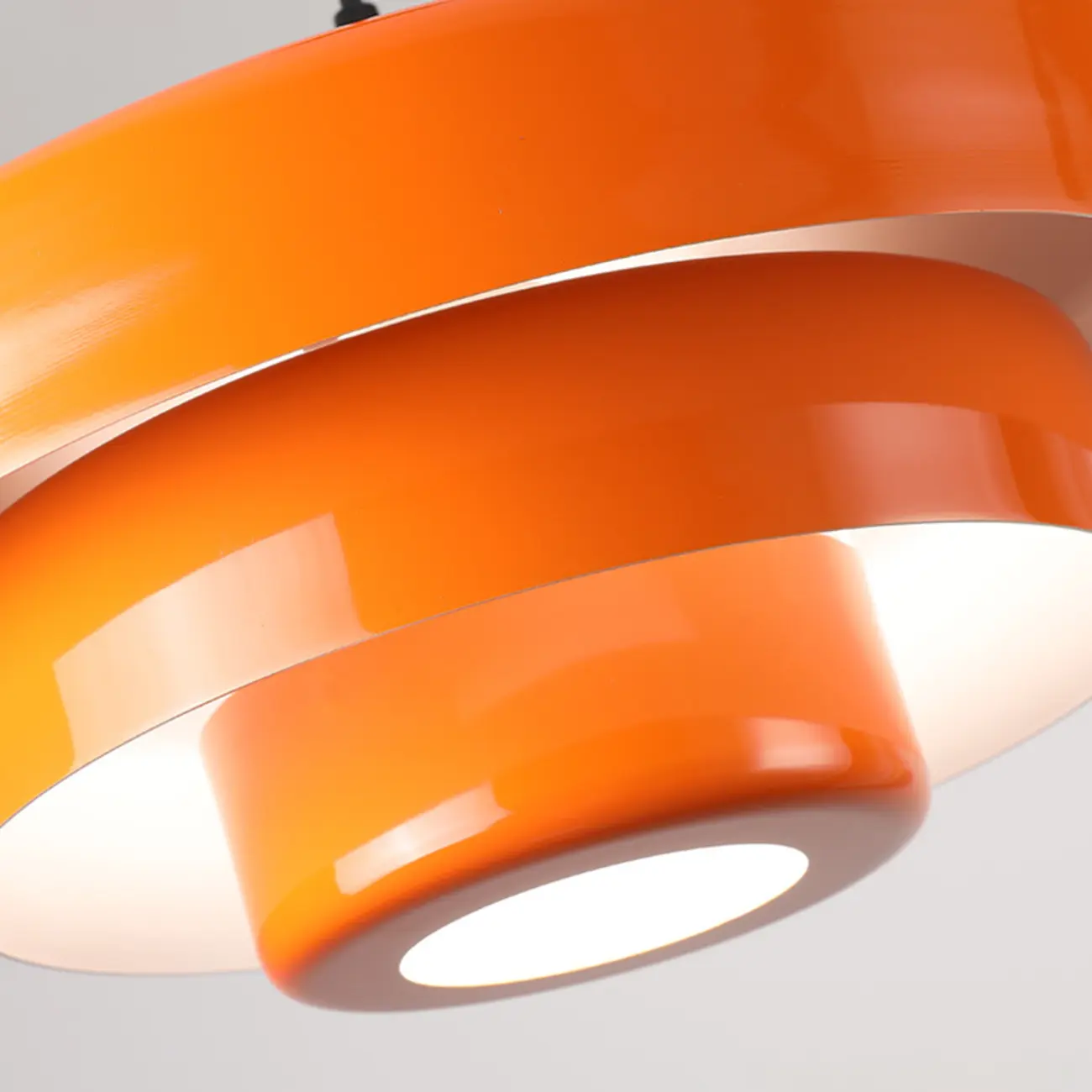 Designer White Layered Cake Iron Pendant Lamp for Living Room Image - 17 | homeyfad