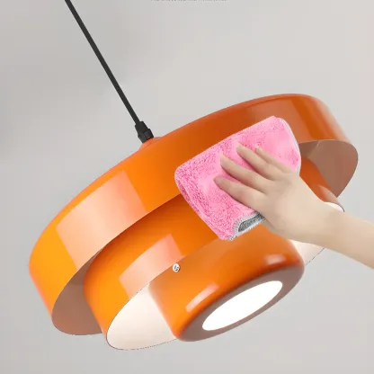 Designer White Layered Cake Iron Pendant Lamp for Living Room Image - 18