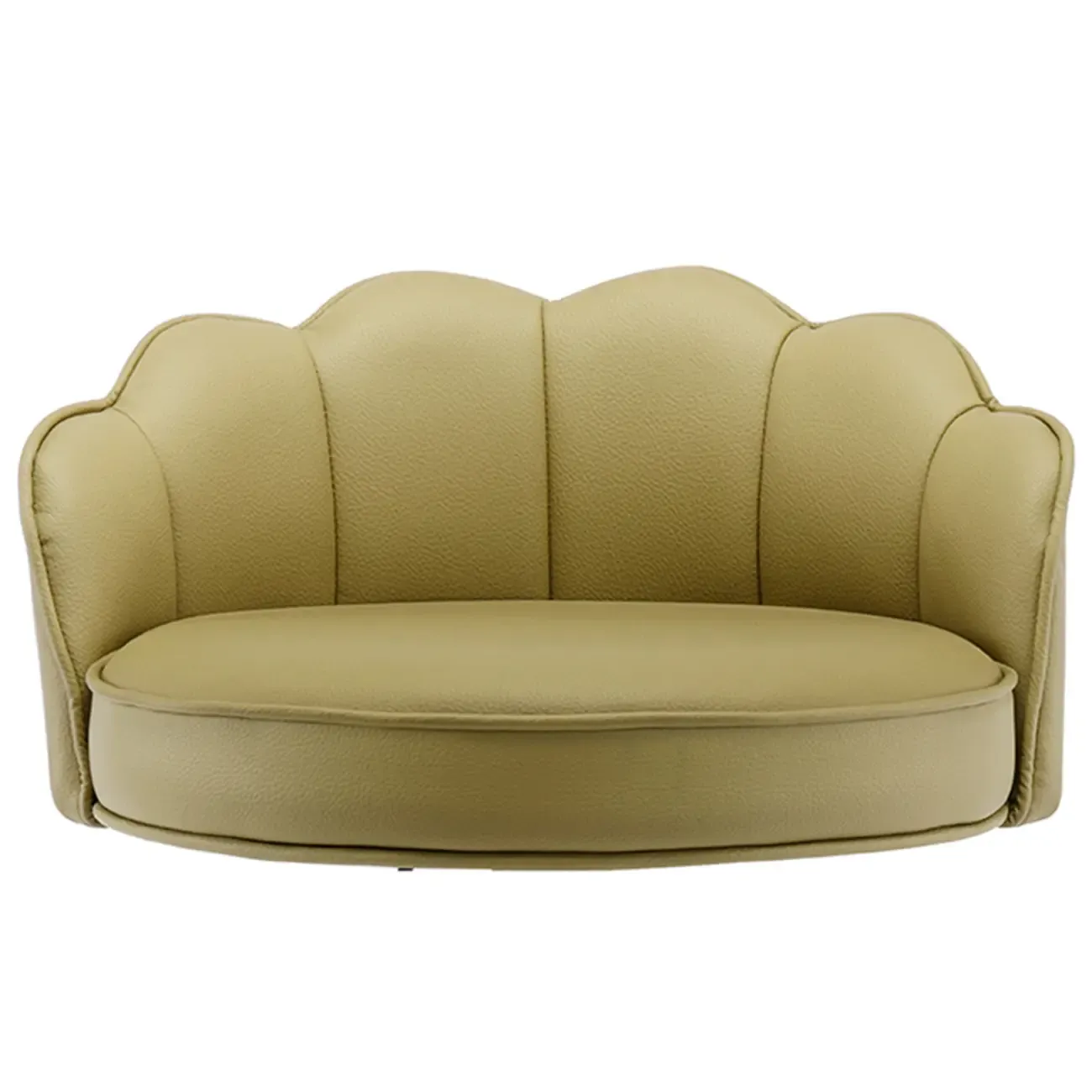 Stylish Leather Round Swivel Bar Stools with Footrest Image - 5