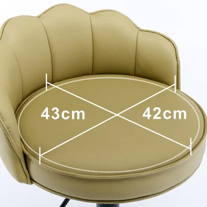 Stylish Leather Round Swivel Bar Stools with Footrest Image - 7