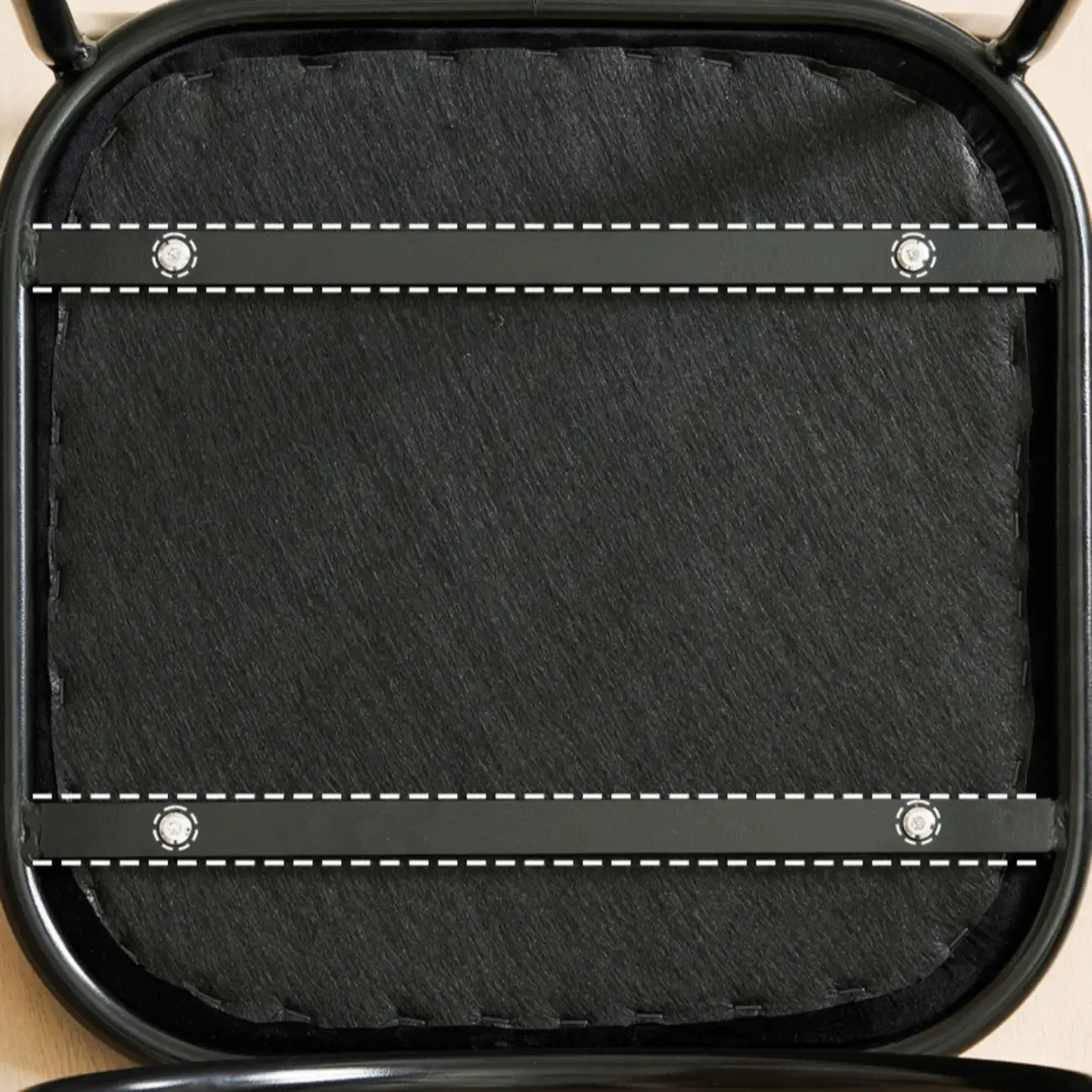 Modern Leather Bar Stools with Open Curved Back for Kitchen Image - 3