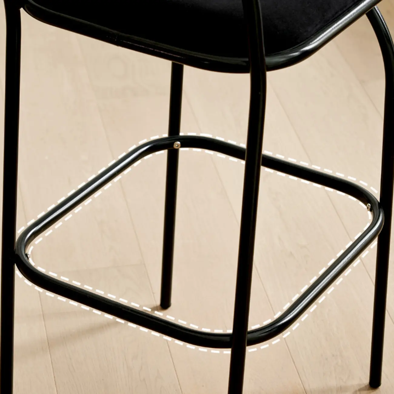 Modern Leather Bar Stools with Open Curved Back for Kitchen Image - 5 | homeyfad
