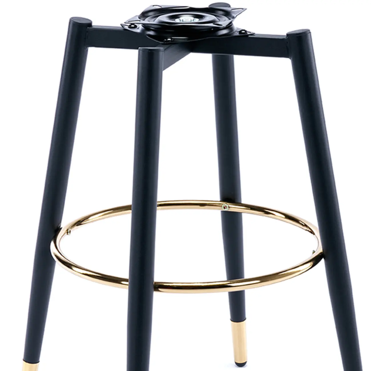 Stylish Leather Round Swivel Bar Stools with Footrest Image - 9 | homeyfad