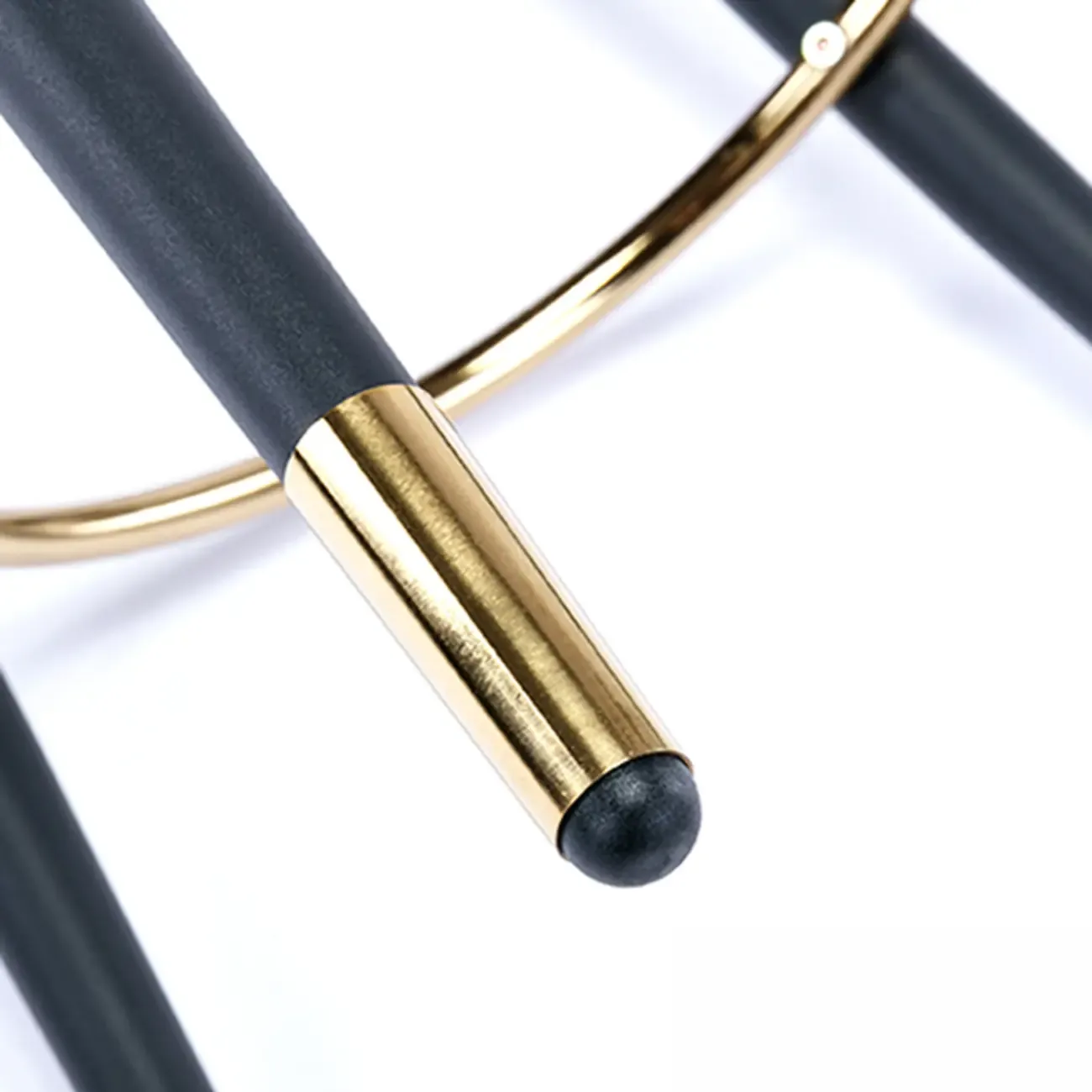 Stylish Leather Round Swivel Bar Stools with Footrest Image - 10