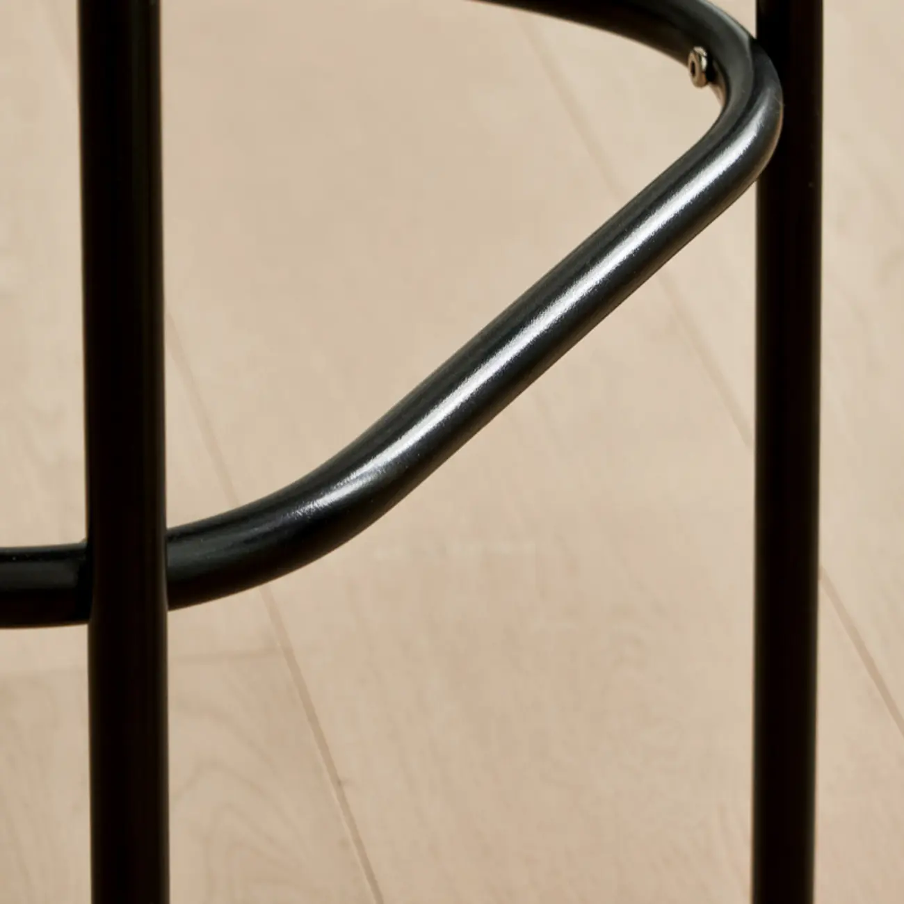 Modern Leather Bar Stools with Open Curved Back for Kitchen Image - 7 | homeyfad