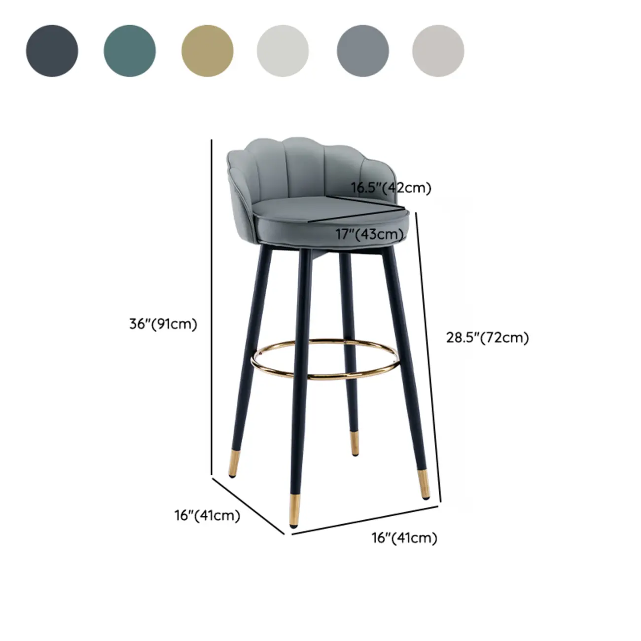 Stylish Leather Round Swivel Bar Stools with Footrest Image - 13 | homeyfad