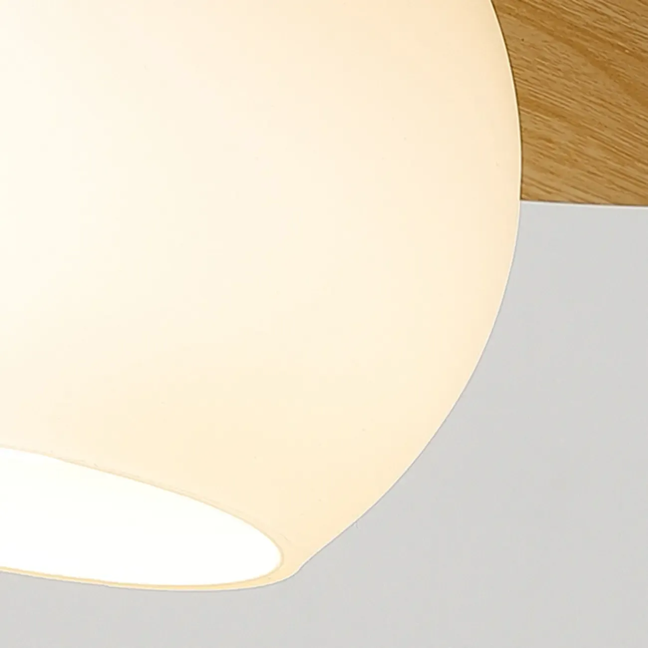 Minimalist White Glass Pendant Light with Metal Disc for Living Room Image - 11