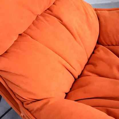 Velvet Upholstered Nursery Rocking Chair with Ottoman for Leisure Image - 15