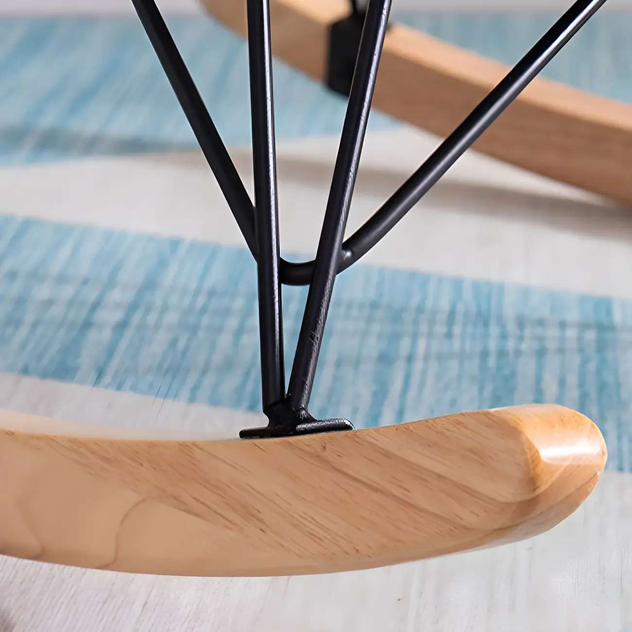 Velvet Upholstered Nursery Rocking Chair with Ottoman for Leisure Image - 16