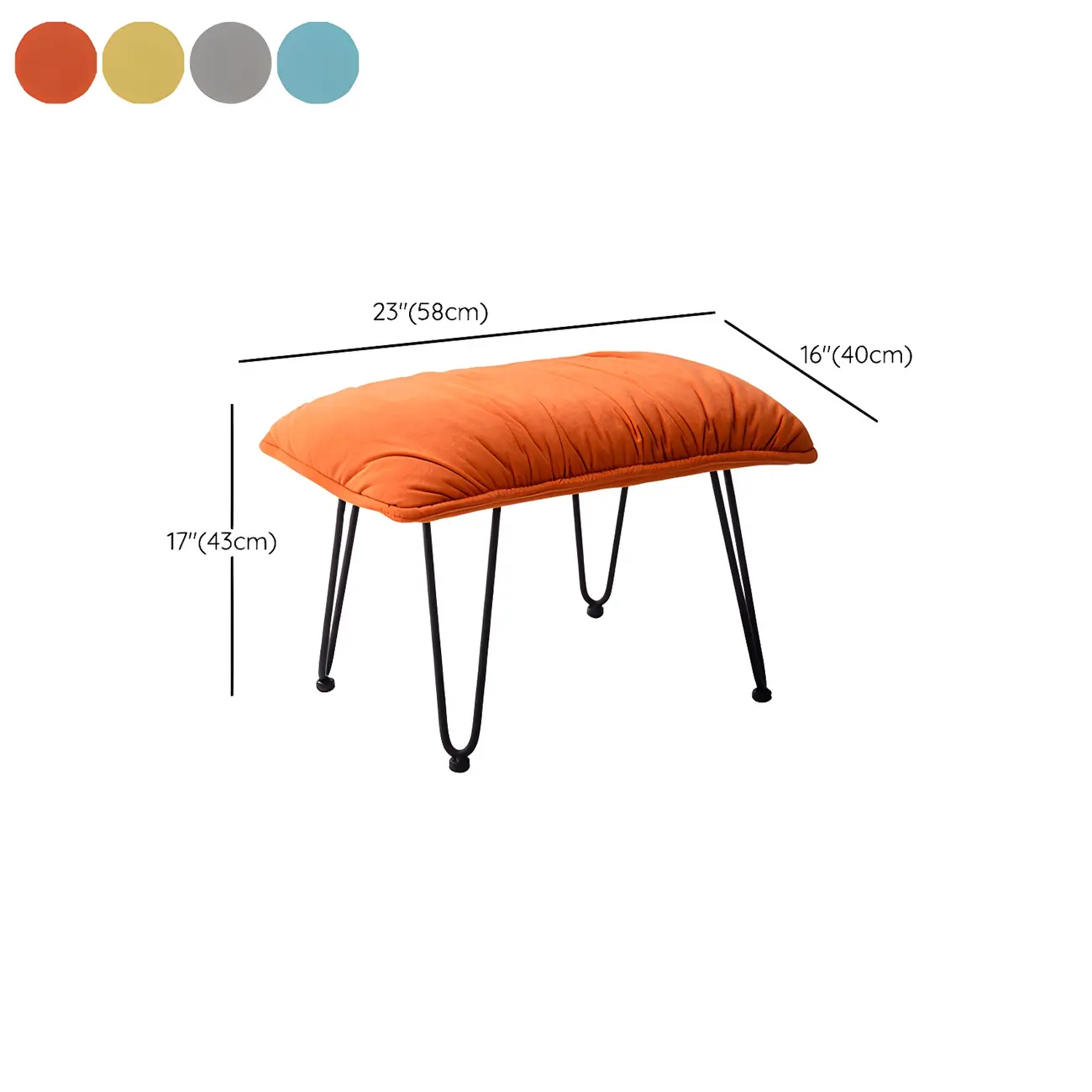 Velvet Upholstered Nursery Rocking Chair with Ottoman for Leisure #size | homeyfad