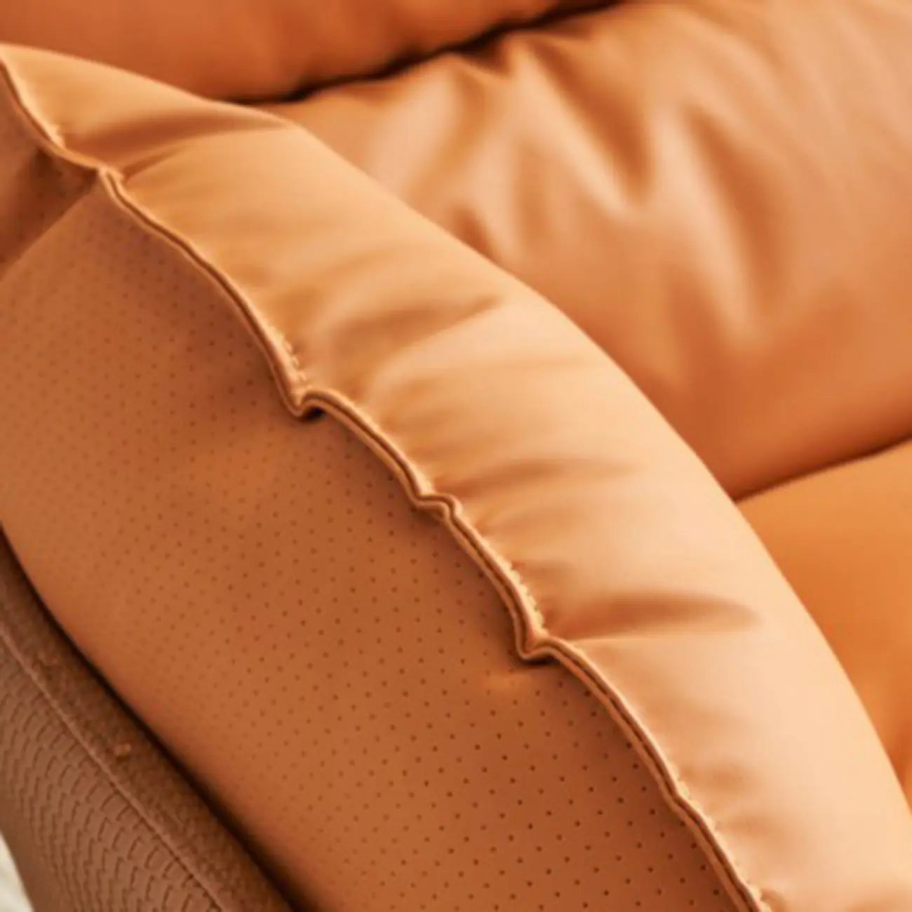 Modern Orange Suede Swivel Armchair for Living Room Image - 16 | homeyfad