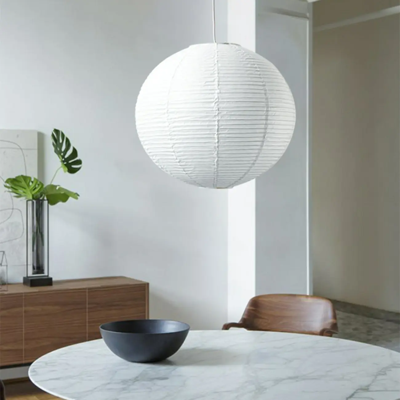 Recycle White Paper Lantern Pendant Lamp for Living Room Image - 4 | homeyfad
