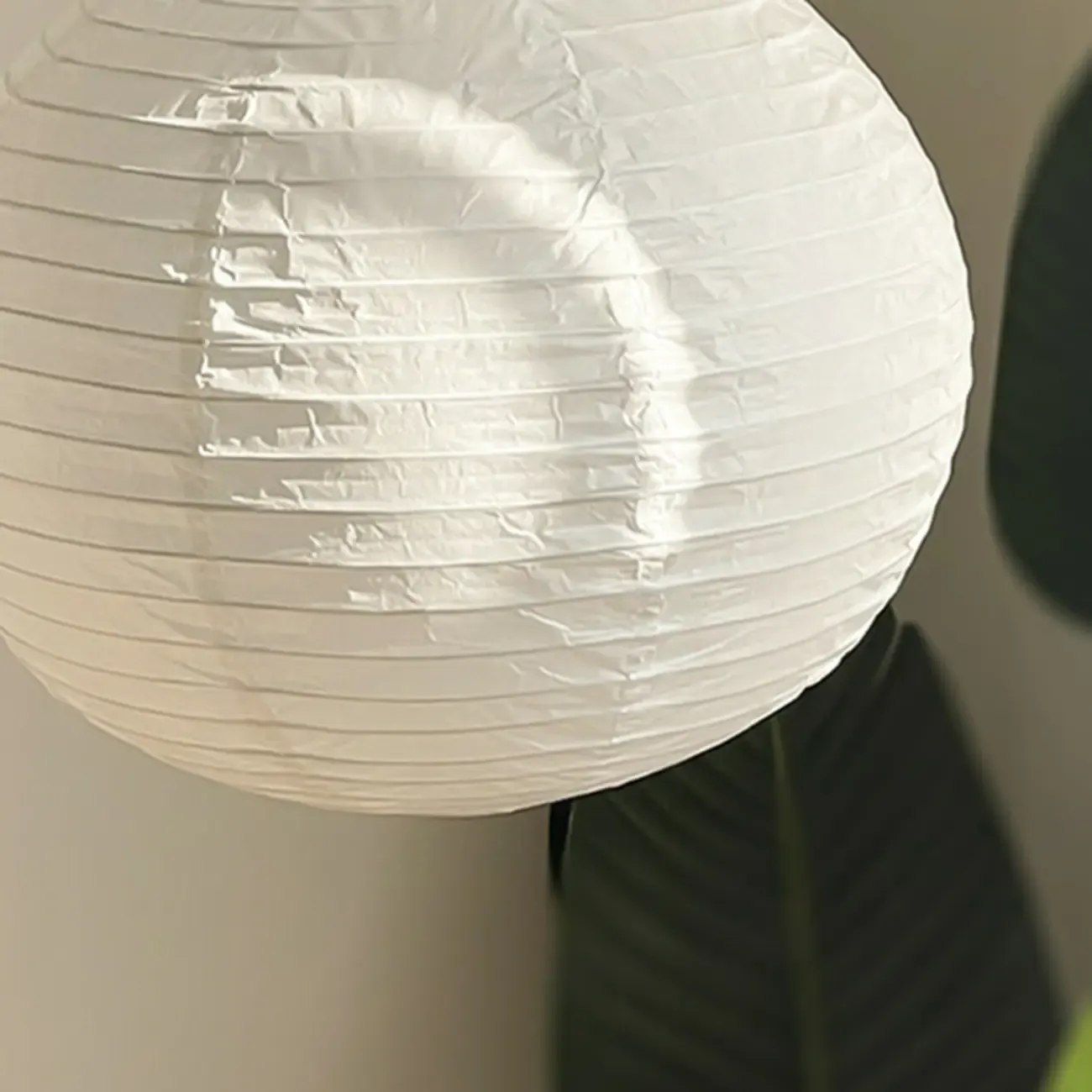 Recycle White Paper Lantern Pendant Lamp for Living Room Image - 11