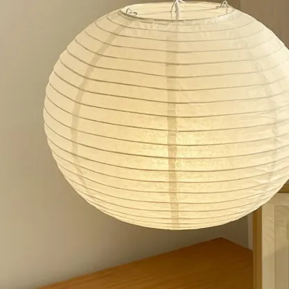 Recycle White Paper Lantern Pendant Lamp for Living Room Image - 12