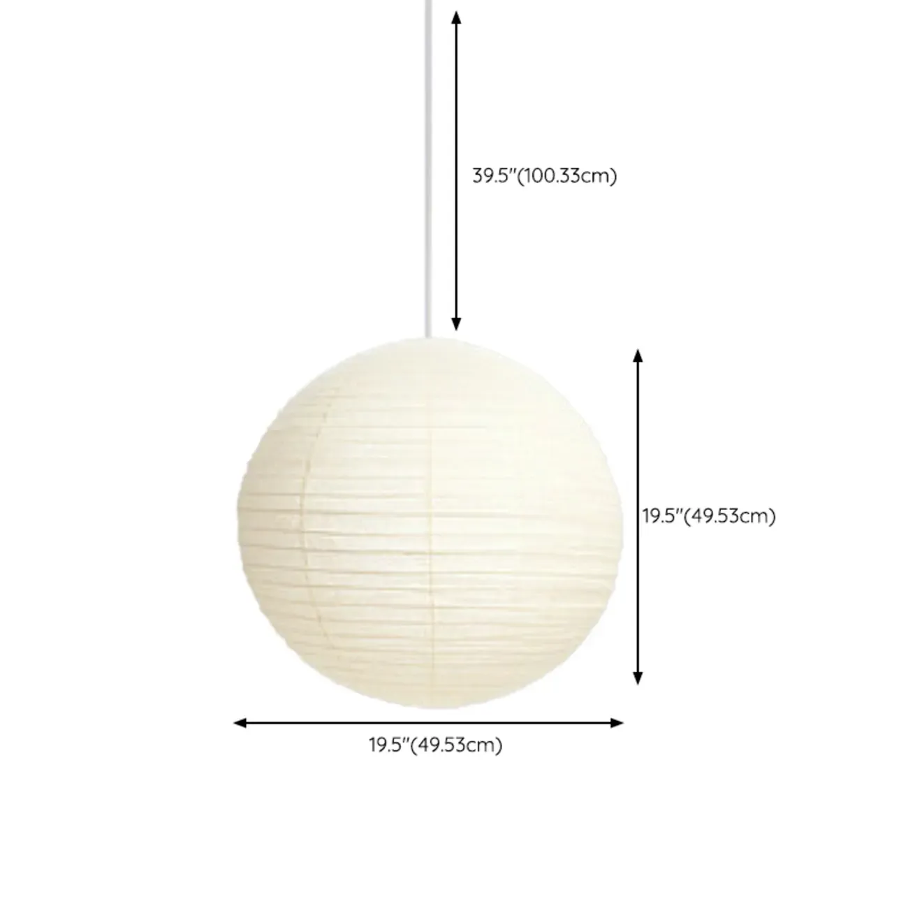 Recycle White Paper Lantern Pendant Lamp for Living Room Image - 15