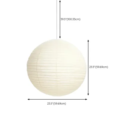 Recycle White Paper Lantern Pendant Lamp for Living Room Image - 16