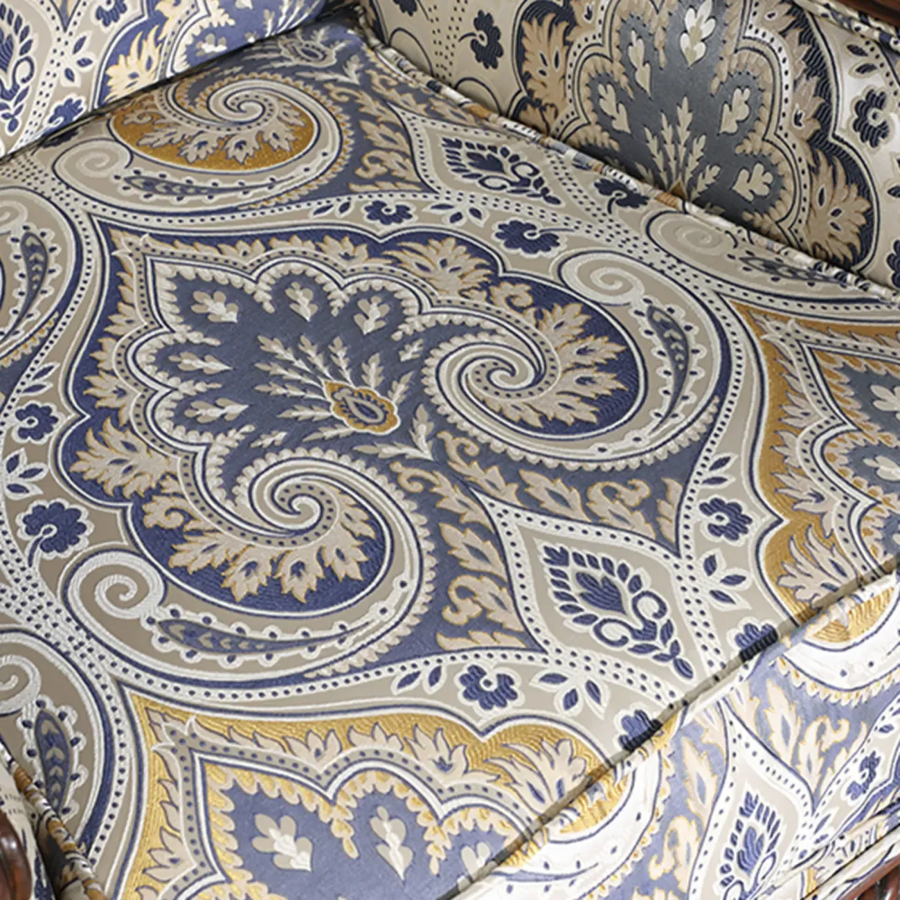 Vintage Fabric Armchair with Floral Pattern and Pillow Image - 14