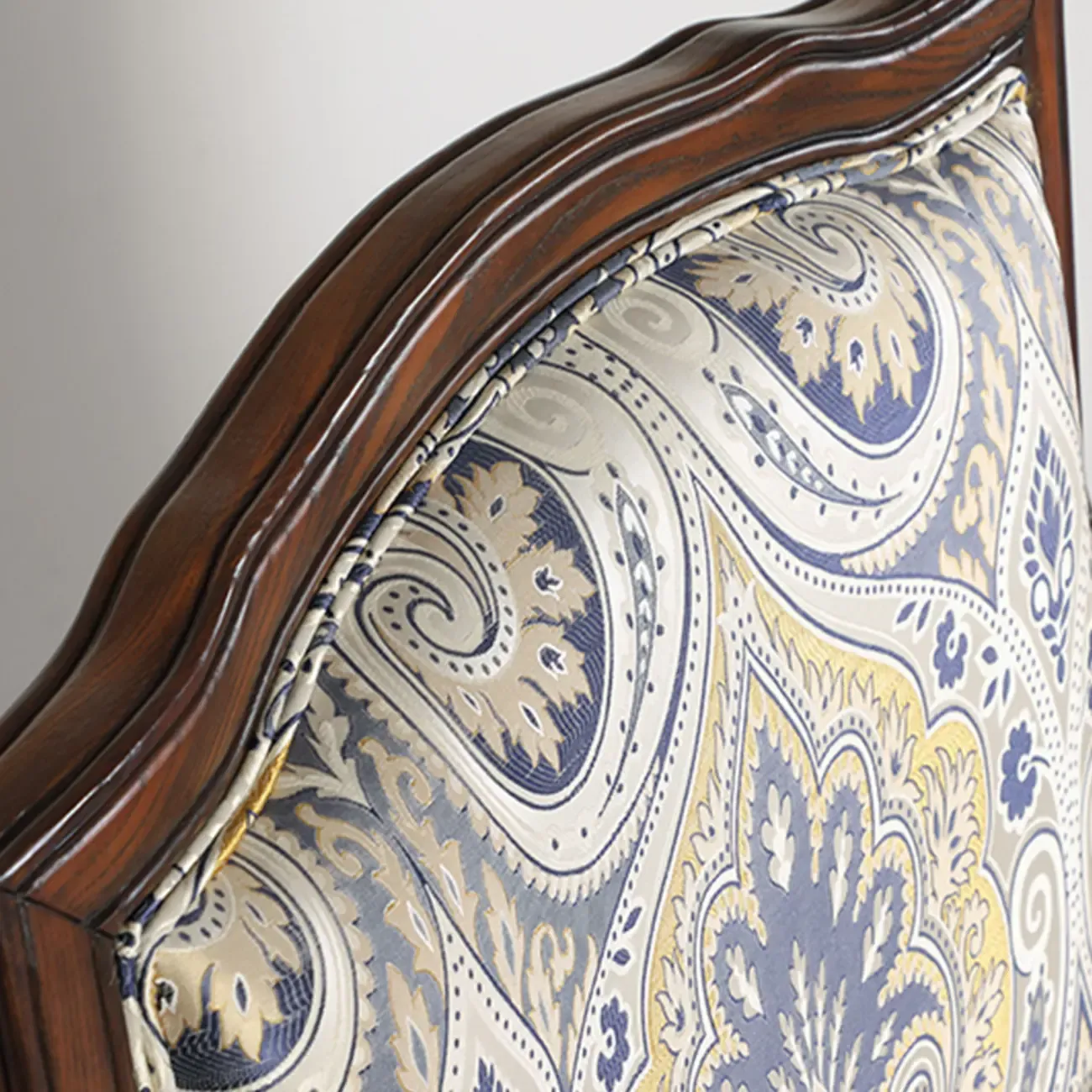 Vintage Fabric Armchair with Floral Pattern and Pillow Image - 17