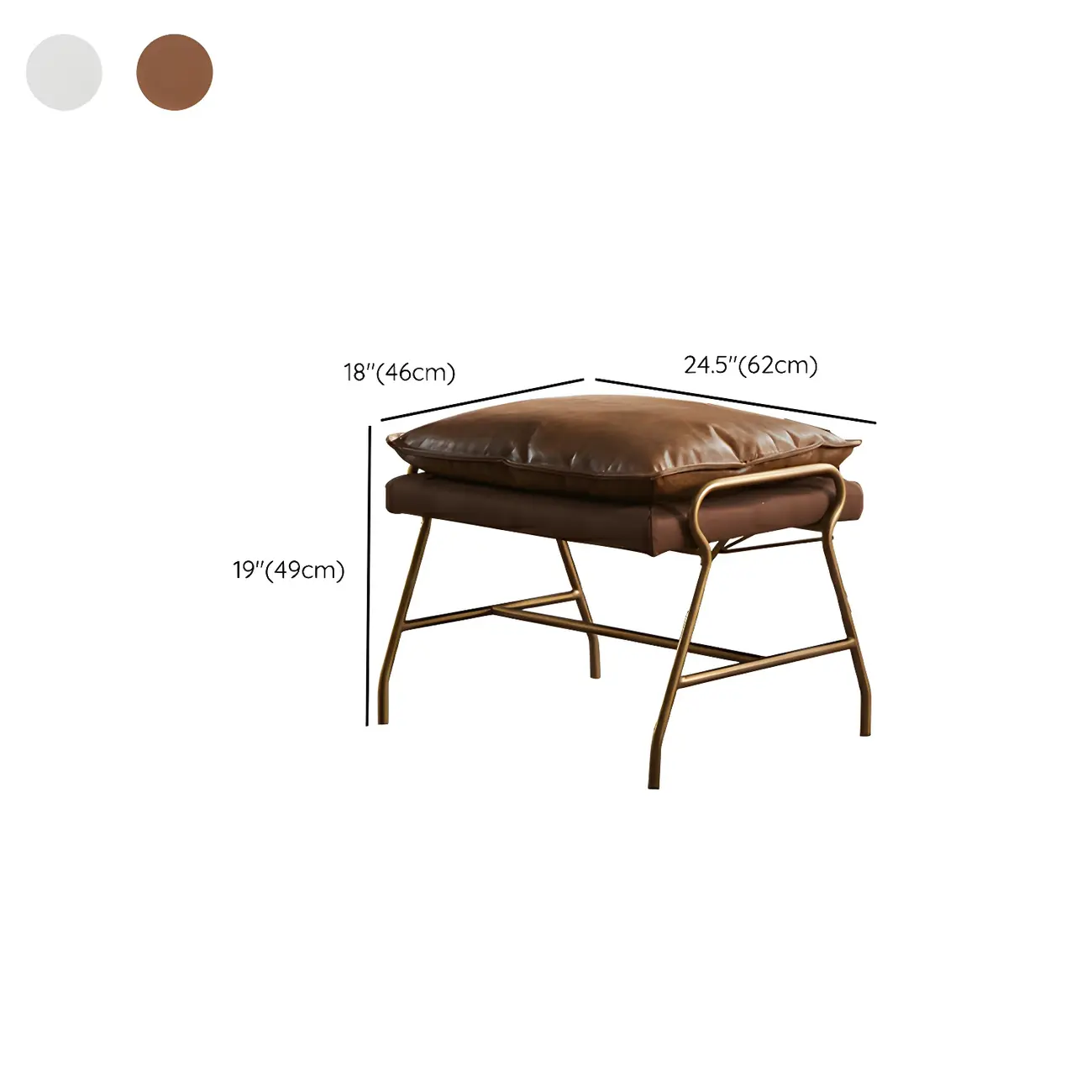 Brown Modern Upholstered Rocking Chair with Ottoman for Indoor Image - 20 | homeyfad