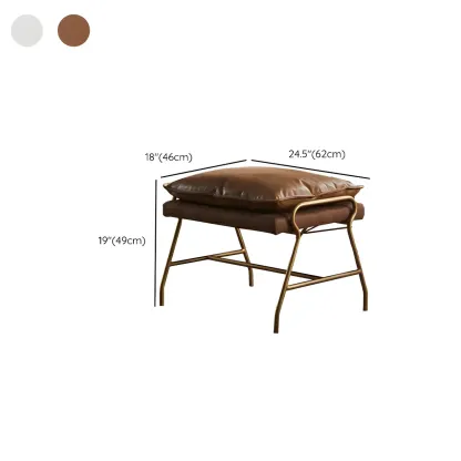 Brown Modern Upholstered Rocking Chair with Ottoman for Indoor Image - 20