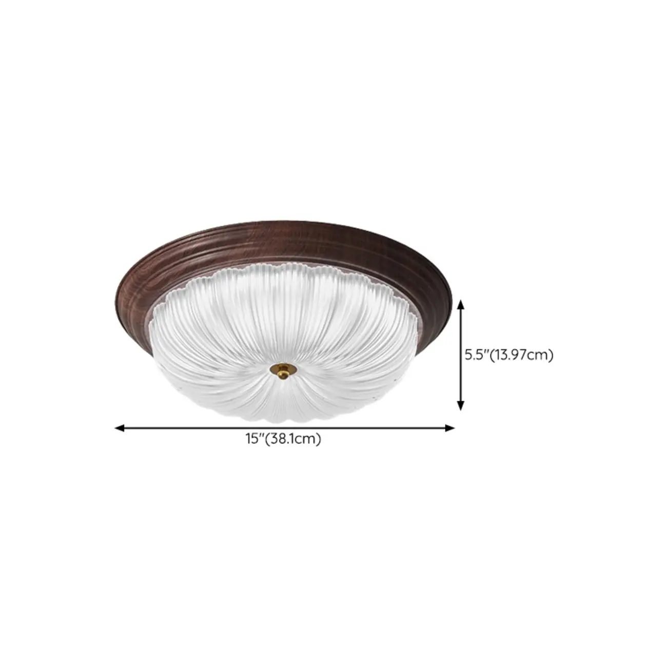 Dimmable Glass Round LED Ceiling Light for Residential Use #size