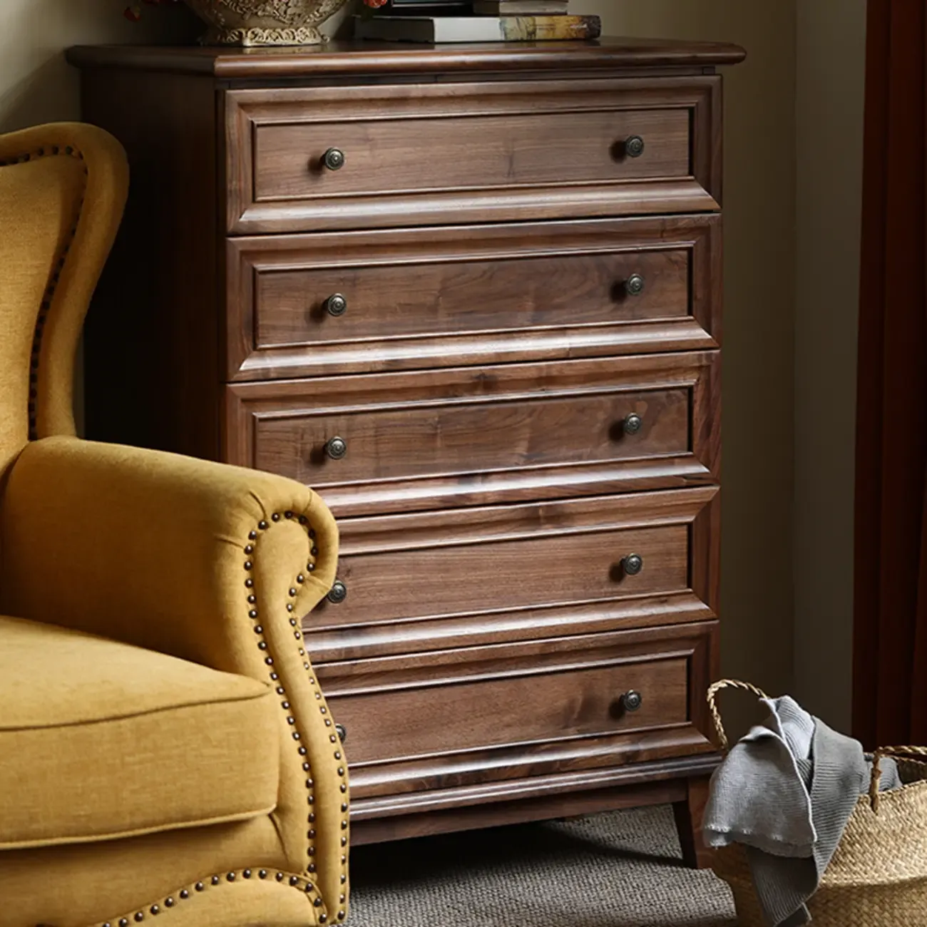 Retro wooden pattern in Brown Traditional Style Image - 3