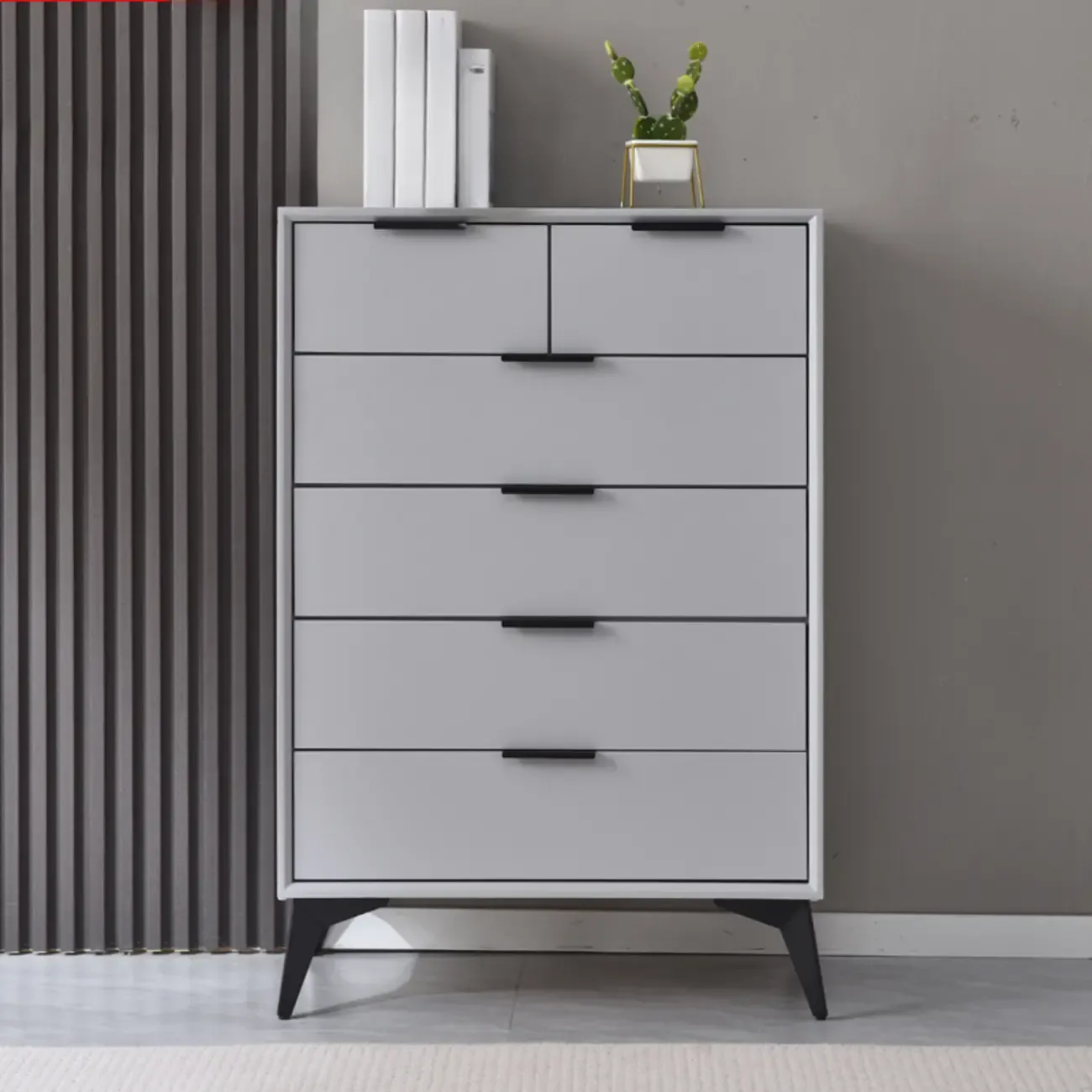 Modern Wood Dressers in Gray for Bedroom 5~7 Drawers Image - 11