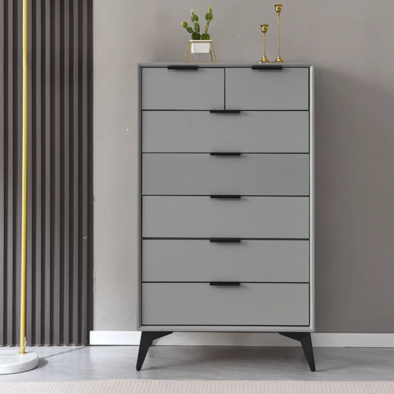 Modern Wood Dressers in Gray for Bedroom 5~7 Drawers Image - 14 | homeyfad