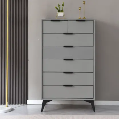 Modern Wood Dressers in Gray for Bedroom 5~7 Drawers Image - 14