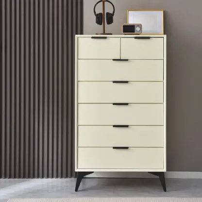 Modern Wood Dressers in Gray for Bedroom 5~7 Drawers Image - 16