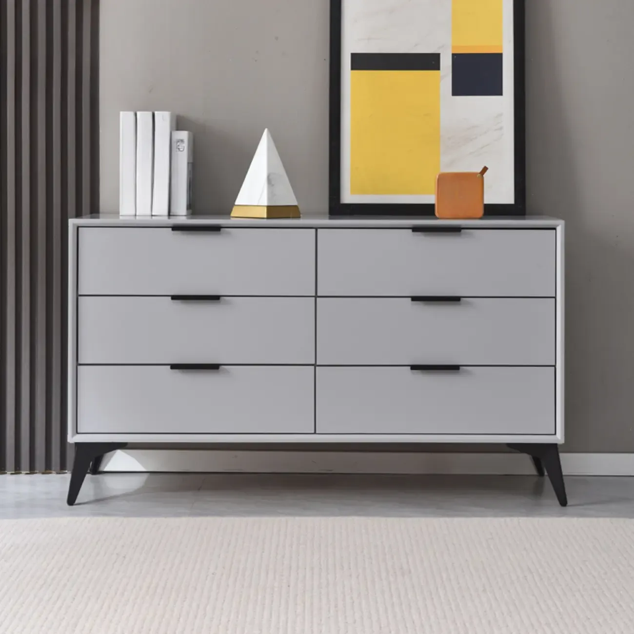 Modern Wood Dressers in Gray for Bedroom 5~7 Drawers Image - 18