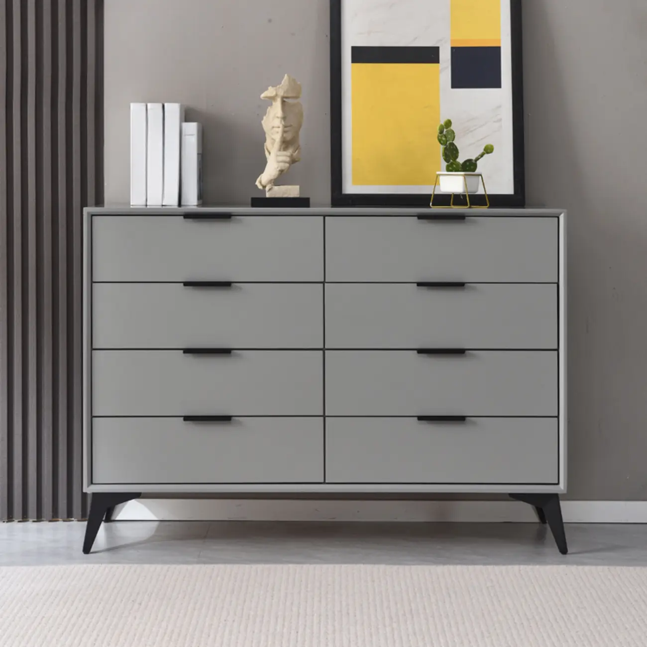 Modern Wood Dressers in Gray for Bedroom 5~7 Drawers Image - 23 | homeyfad