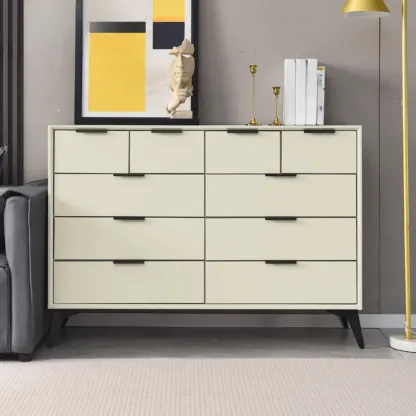 Modern Wood Dressers in Gray for Bedroom 5~7 Drawers Image - 26