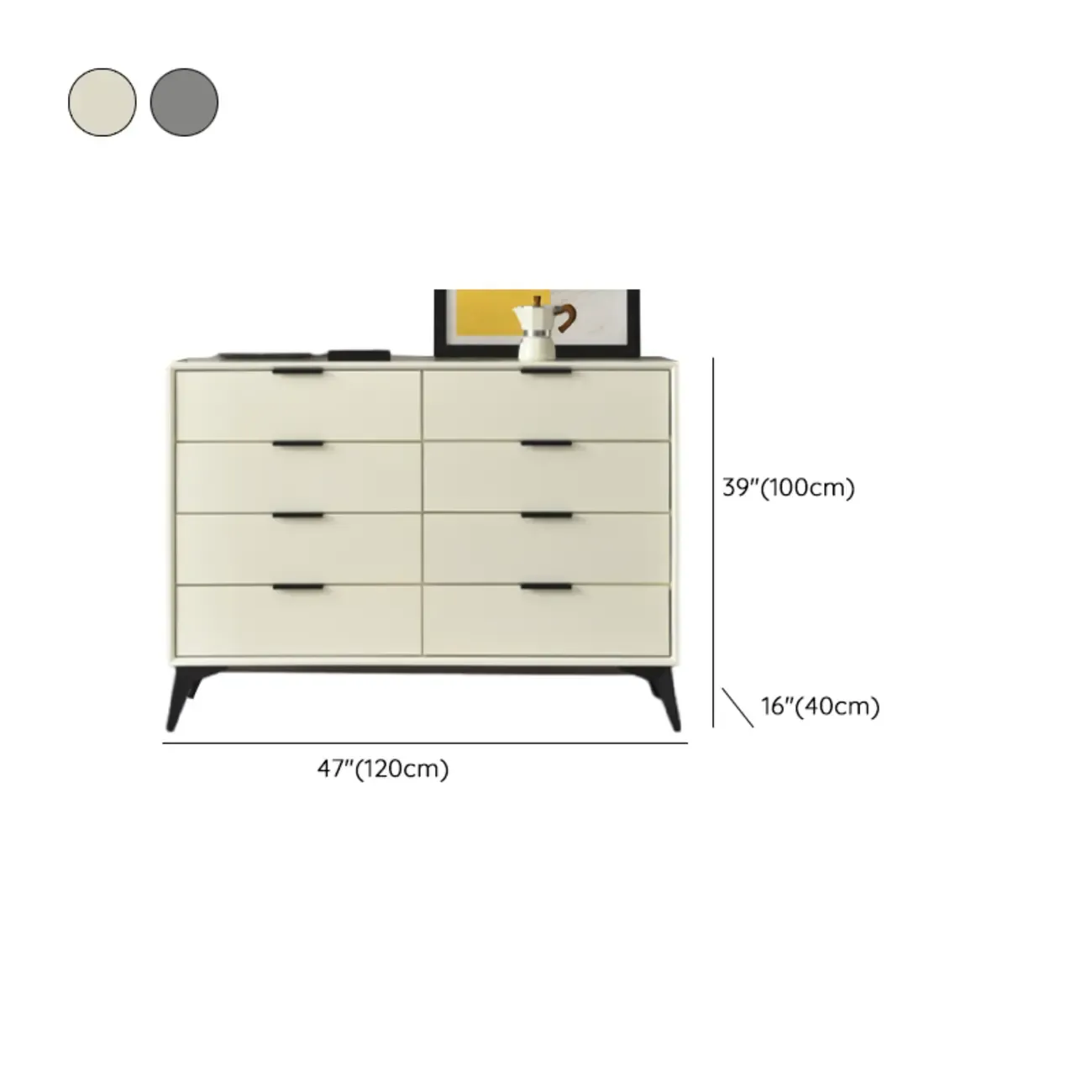 Modern Wood Dressers in Gray for Bedroom 5~7 Drawers Image - 28
