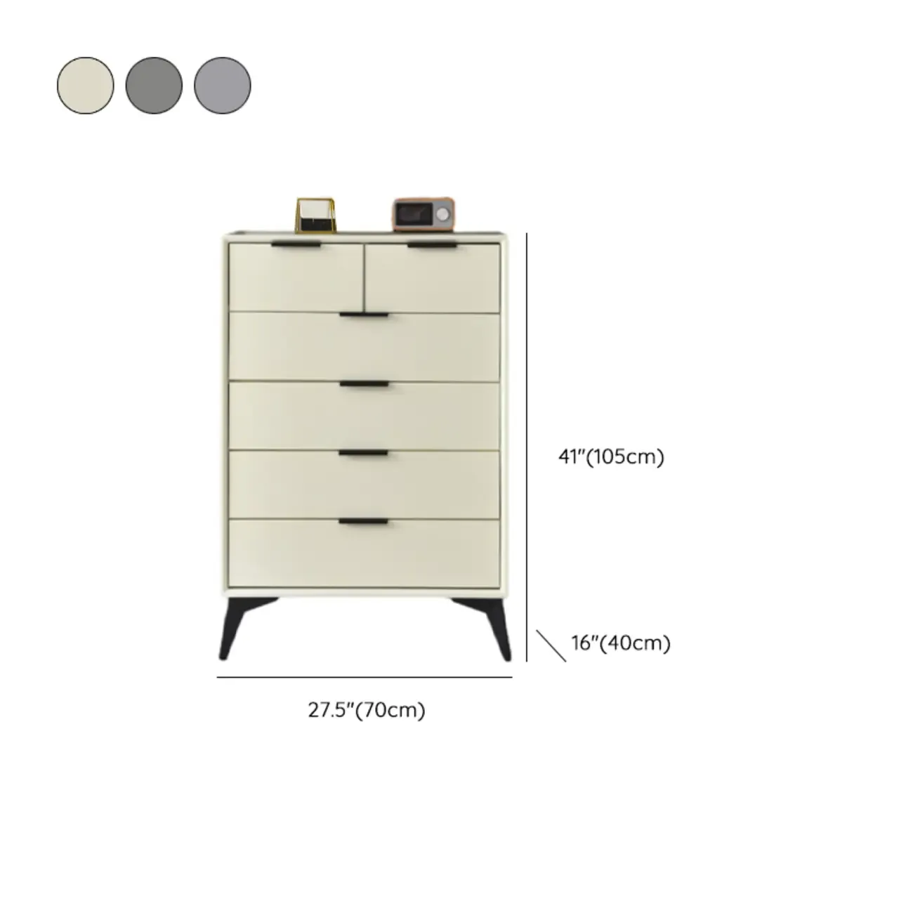 Modern Wood Dressers in Gray for Bedroom 5~7 Drawers Image - 31