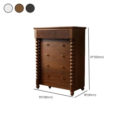 Traditional Wood Dresser with 5-Drawers for Living Room #size