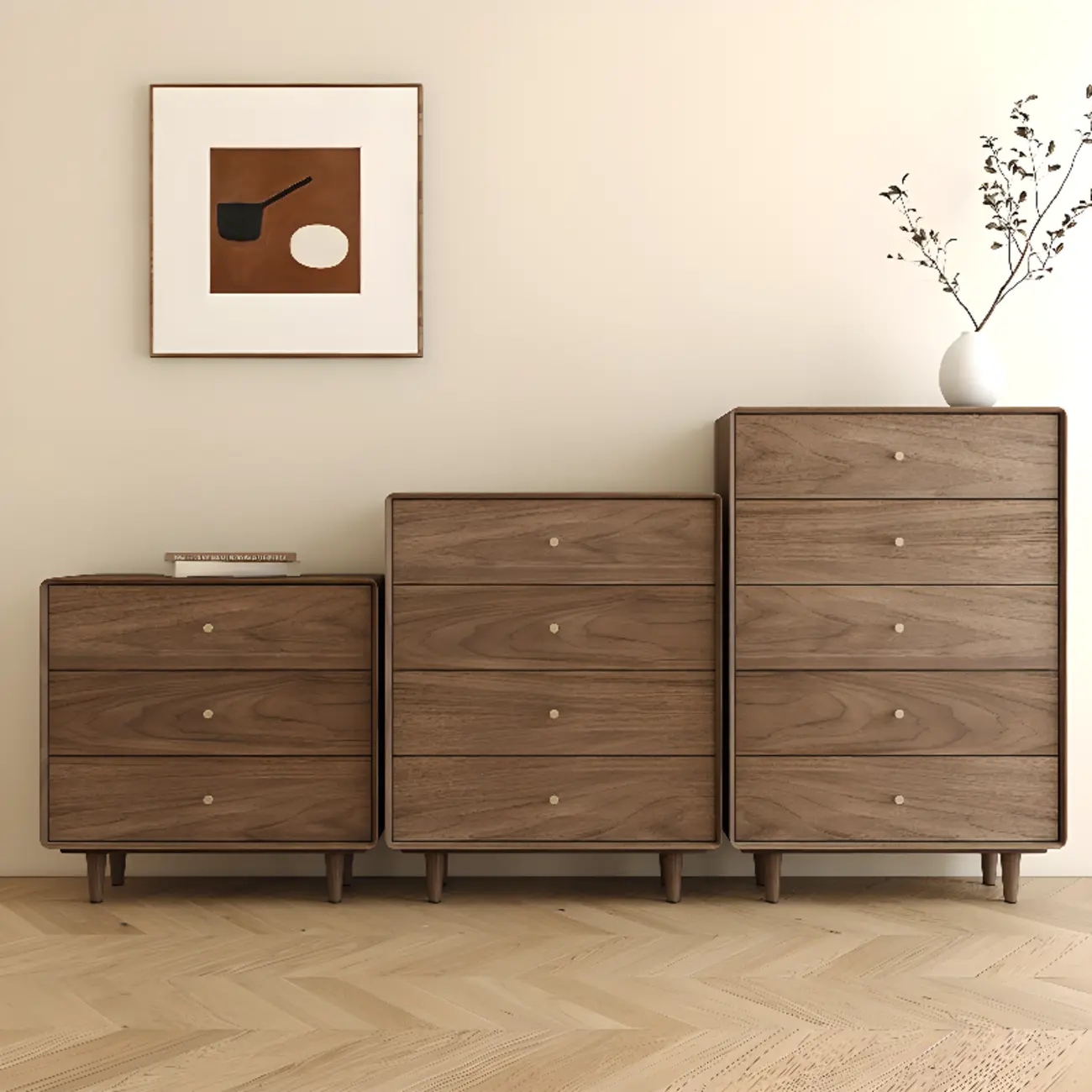 Ordinary Brown Wood Modern Dressers WIth 3~5 Drawers Image - 3 | homeyfad