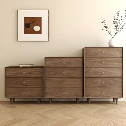 Ordinary Brown Wood Modern Dressers WIth 3~5 Drawers Image - 3