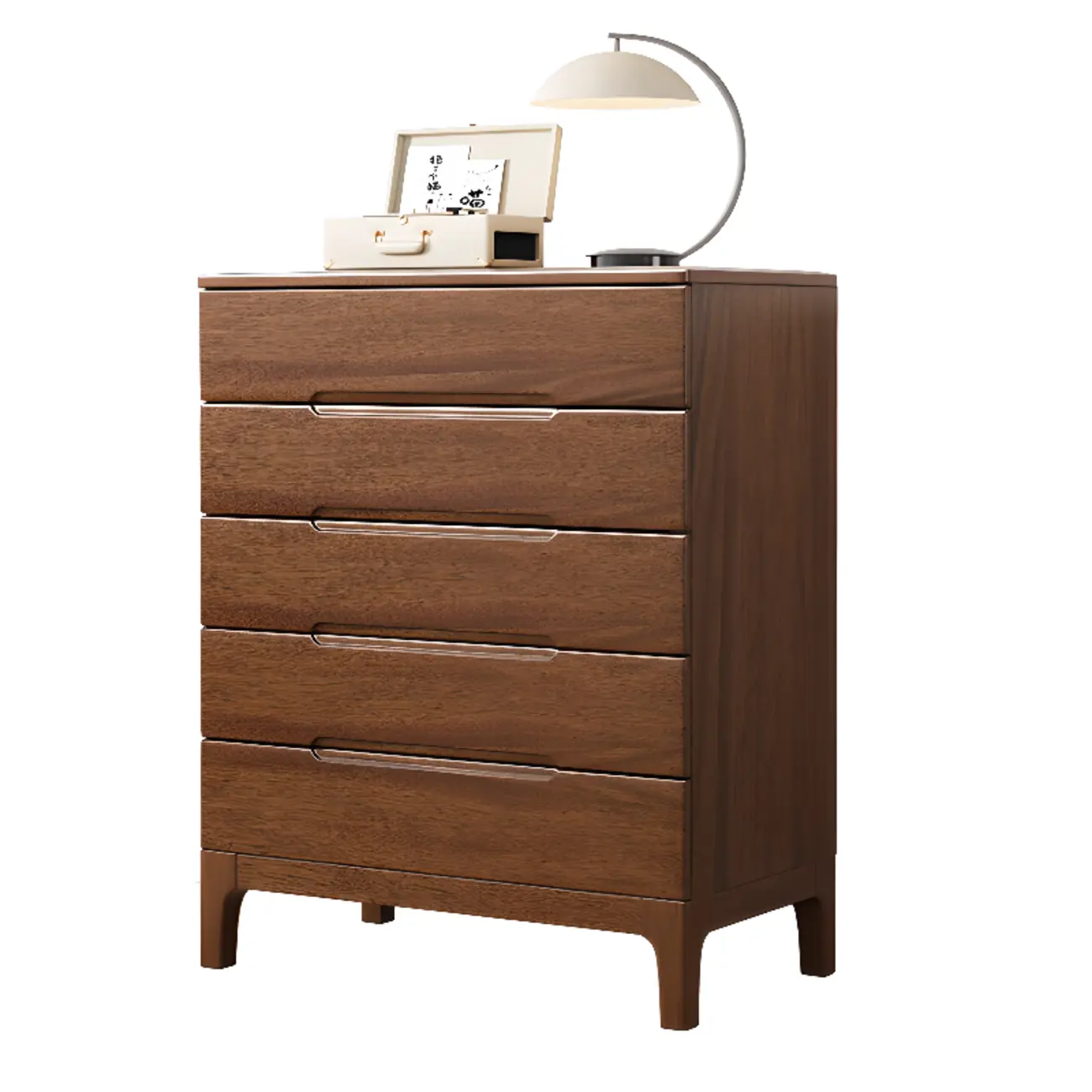 Classic Wooden Dresser with 5-Drawers for Living Room Image - 11 | homeyfad