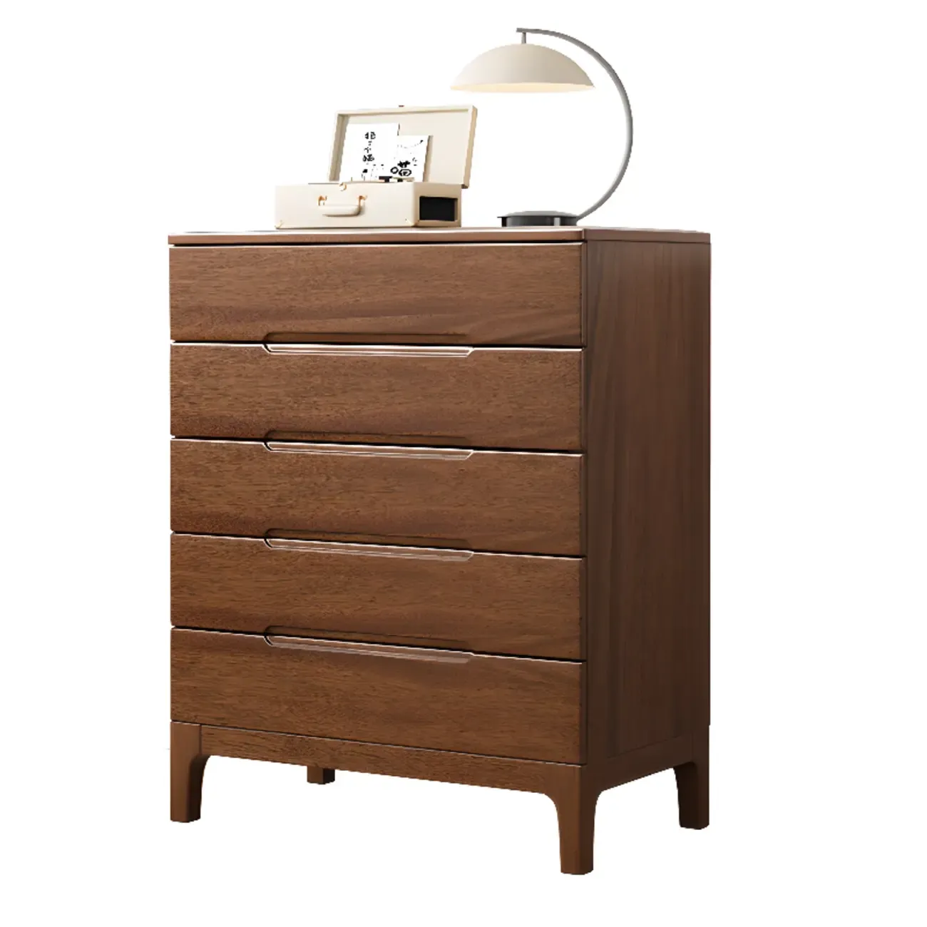 Classic Wooden Dresser with 5-Drawers for Living Room Image - 11